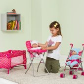 doll bed high chair and swing set