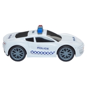police baby playing with toys and pretend play with police cars