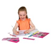 L O Lol Dolls Stationery Set for Girls - 3 PC Bundle with Art Set, Unicorn Stampers, and Door Hanger | Kit Tote Bag Stickers, Sketchpad, More, Station