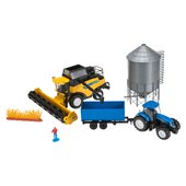 New Holland 1:32 Harvester, Tractor & Grain Bin Set | Smyths Toys UK