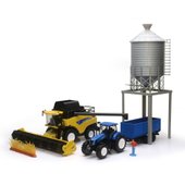 New Holland 1:32 Harvester, Tractor & Grain Bin Set | Smyths Toys UK