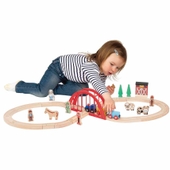 smyths wooden train table