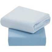 2x Cot Bed Jersey Fitted Sheets 100% Cotton 140cm x 70cm White 