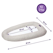 ClevaMama ClevaFoam Baby Pod - White/Grey ClevaMama ClevaFoam Baby Pod - White/Grey