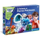 Clementoni - Science & Jeu - Cristaux Et Pierres Précieuses - Dès 8 Ans - Laboratoire De Chimie - Créez Une Géode Étincelante