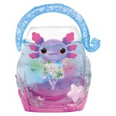 Animagic - Aquarium Axolotl, Interactive Toy for Children from 4 Years, To Transport Your Electronic and Illuminated Pet, Contains the Aquarium and a Purple Axolotl