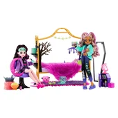 Monster High Playset Creepover Party with Draculaura and Clawdeen Wolf ...