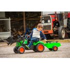 Falk - Traktor mit Frontlader und Anhänger, grün