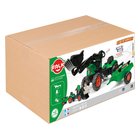 Falk - Traktor mit Frontlader und Anhänger, grün
