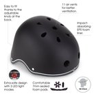 GLOBBER PRIMO Helm mit LED-Licht, schwarz