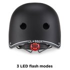 GLOBBER PRIMO Helm mit LED-Licht, schwarz