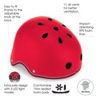 GLOBBER Primo Helm mit LED, rot
