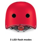 GLOBBER Primo Helm mit LED, rot