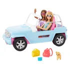 Barbie Jeep with 2 Dolls Puppy and Accessories Set Smyths Toys UK