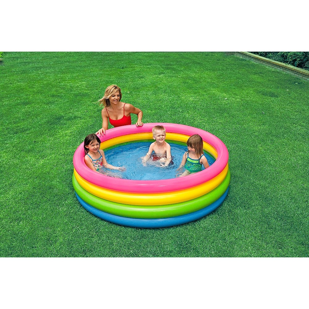 Intex Sunset Glow 4 Ring Paddling Pool | Smyths Toys UK