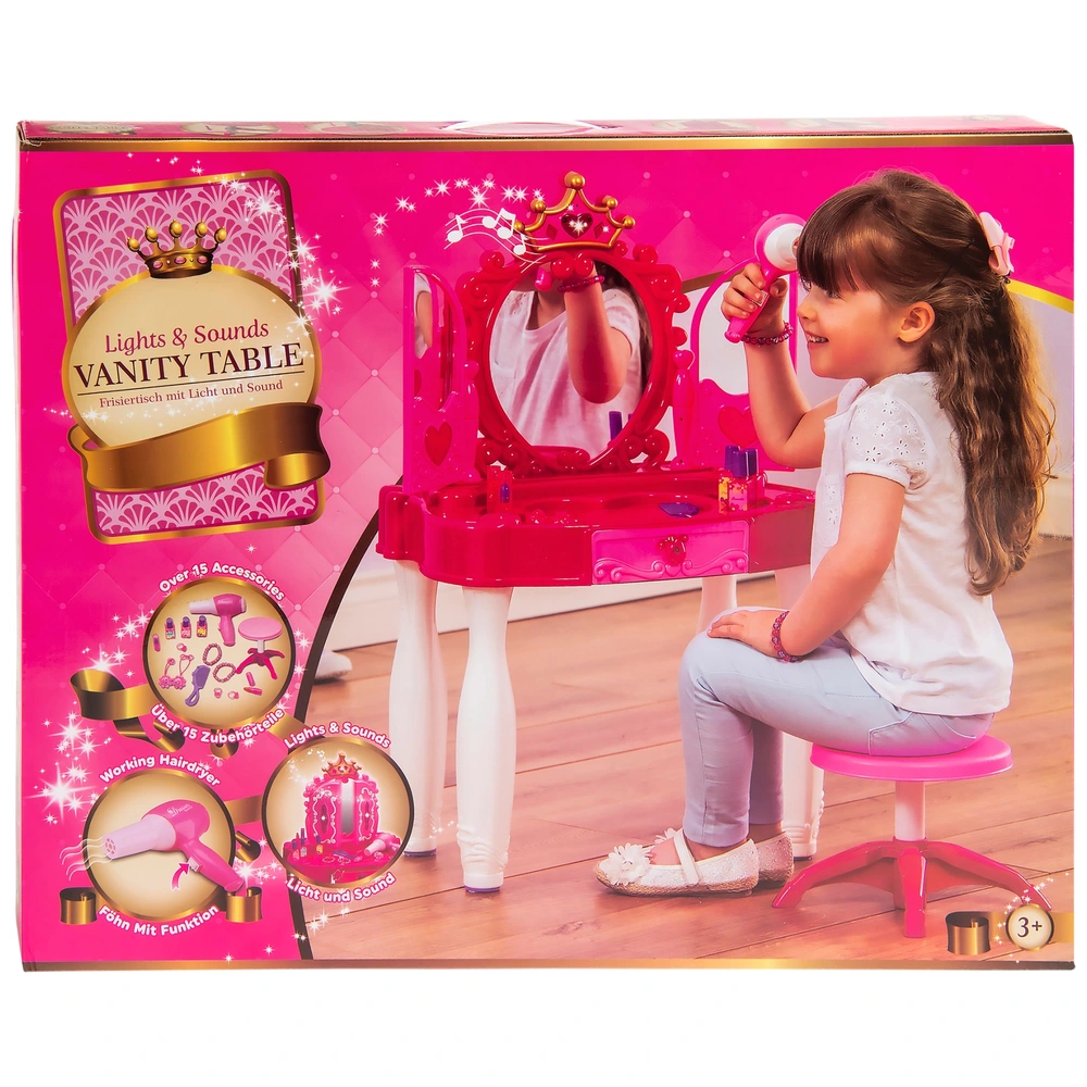 ROBUD Kids Akeup Dressing Table Set, Wooden Girls Vanity Table With - View #9
