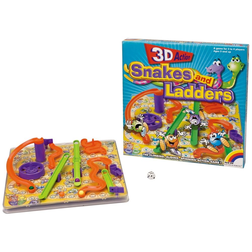 Jogo De Tabuleiro 3D Snakes & Ladders Festa Tradicional Familiar