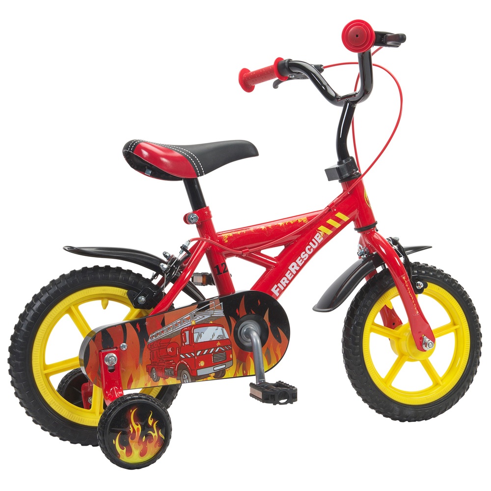 12 Inch Fire Rescue Bike | Smyths Toys 