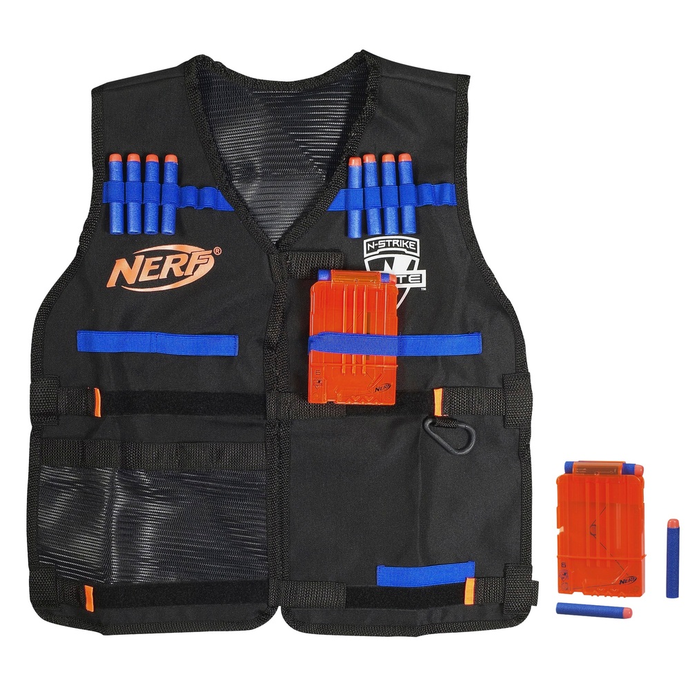 Fresh Household Kit de gilet tactique pour enfants avec gilet tactique pour  Nerf N-Strike Elite Series avec 100 fléchettes 1 pièce 7 pinces à recharge