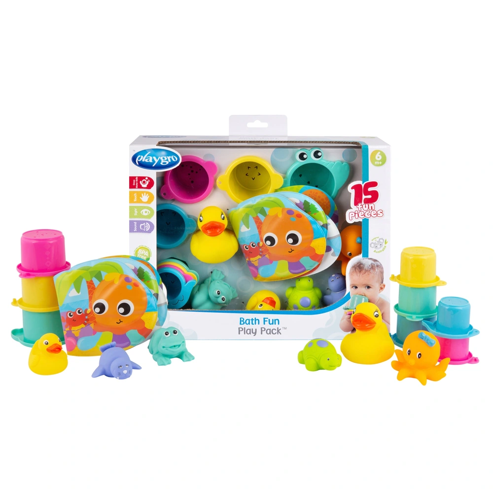 Playgro Bath Toys 15 Piece Play Pack Smyths Toys UK