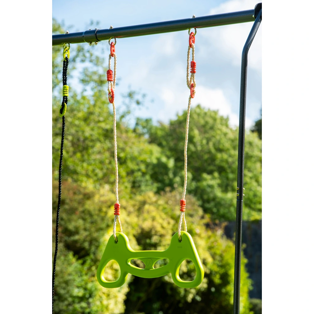 Swing Set Stuff Commercial Coated Triangle Trapeze Rings - Green, Sold As A Pair, Plastisol Coated