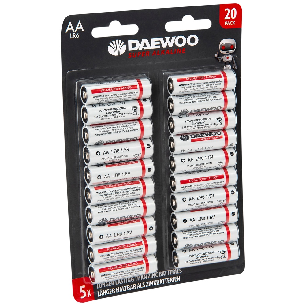 20 AlkalineBatterien LR6 Daewoo 1.5V Smyths Toys Schweiz