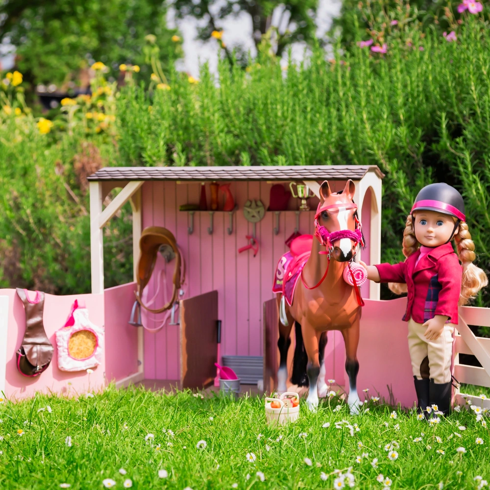 Our Generation Horses Saddle Up Stables Horse Barn and Accessories Playset