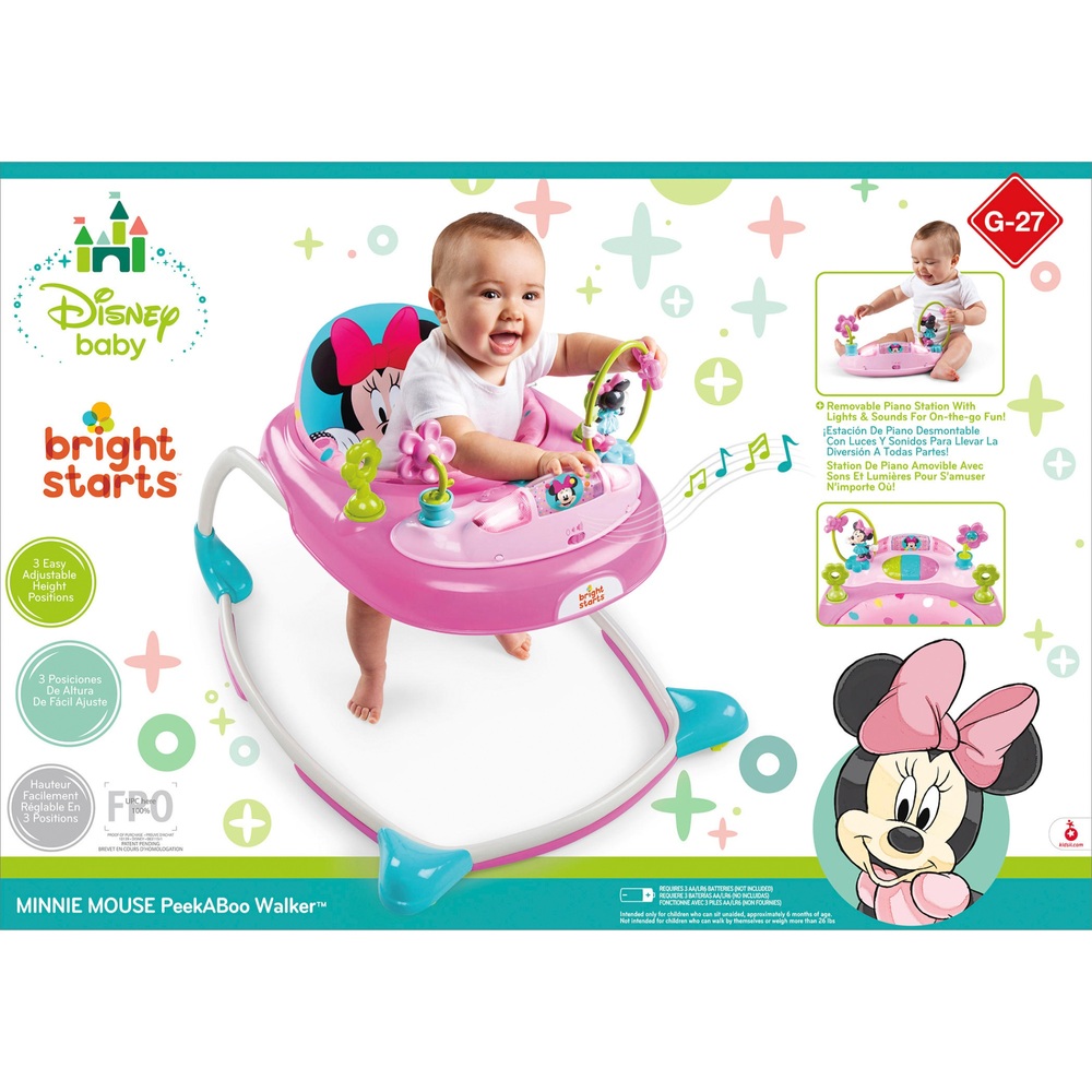 Bright Starts Disney Baby Minnie Mouse Peek A Boo Walker Smyths Toys Uk