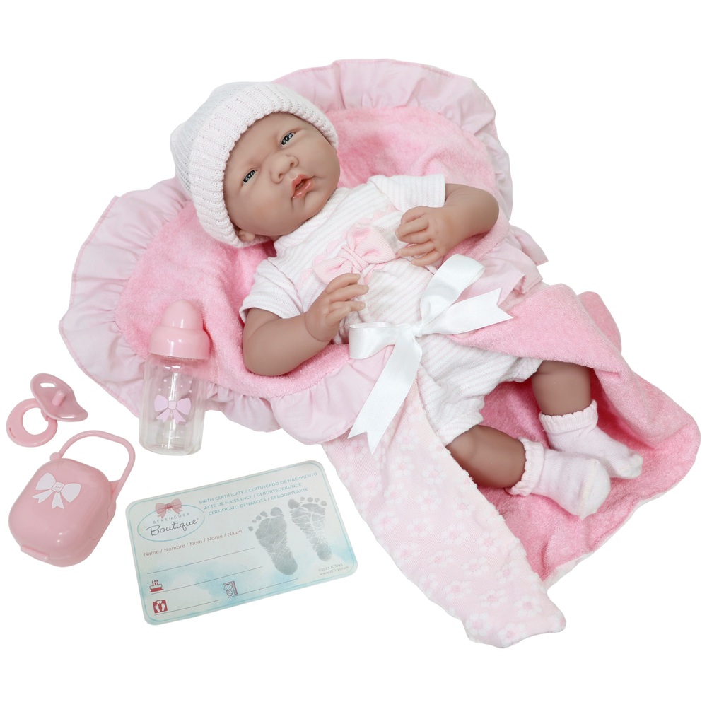 JC Toys La Newborn 15 Real Girl Baby Doll, Pink Outfit and Dinosaur -  20241128
