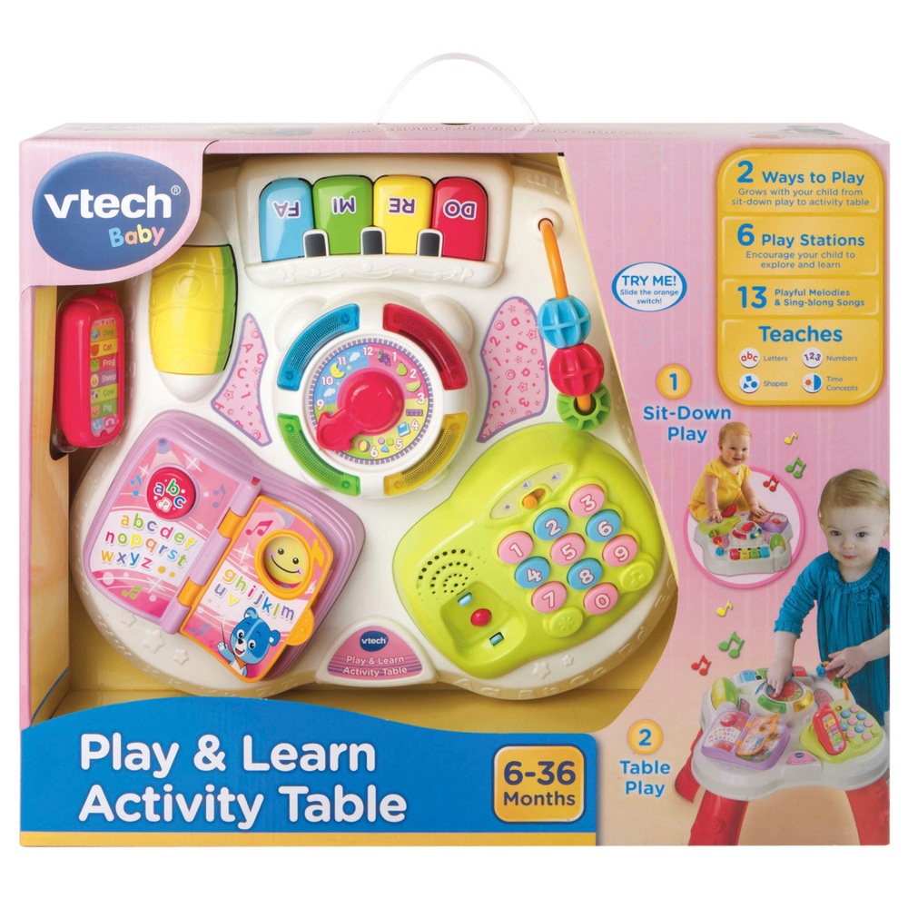 Pink Vtech 80-148083 Play & Learn Activity Table 