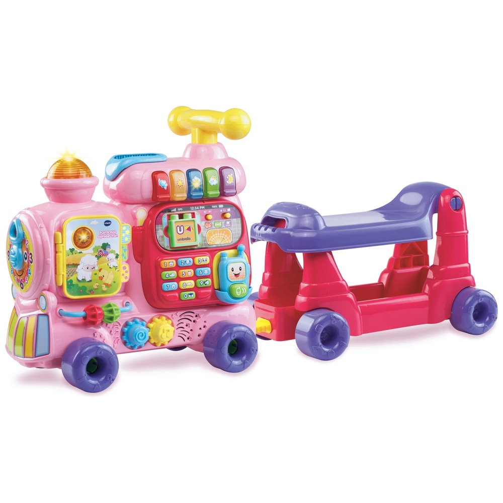 vtech pink ride on train