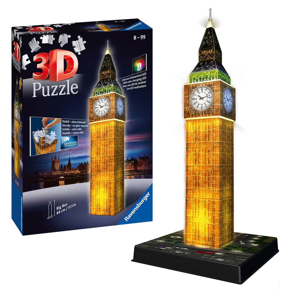 optie Diplomatieke kwesties Deskundige Ravensburger Big Ben Night Edition 216 Piece 3D Puzzle | Smyths Toys Ireland