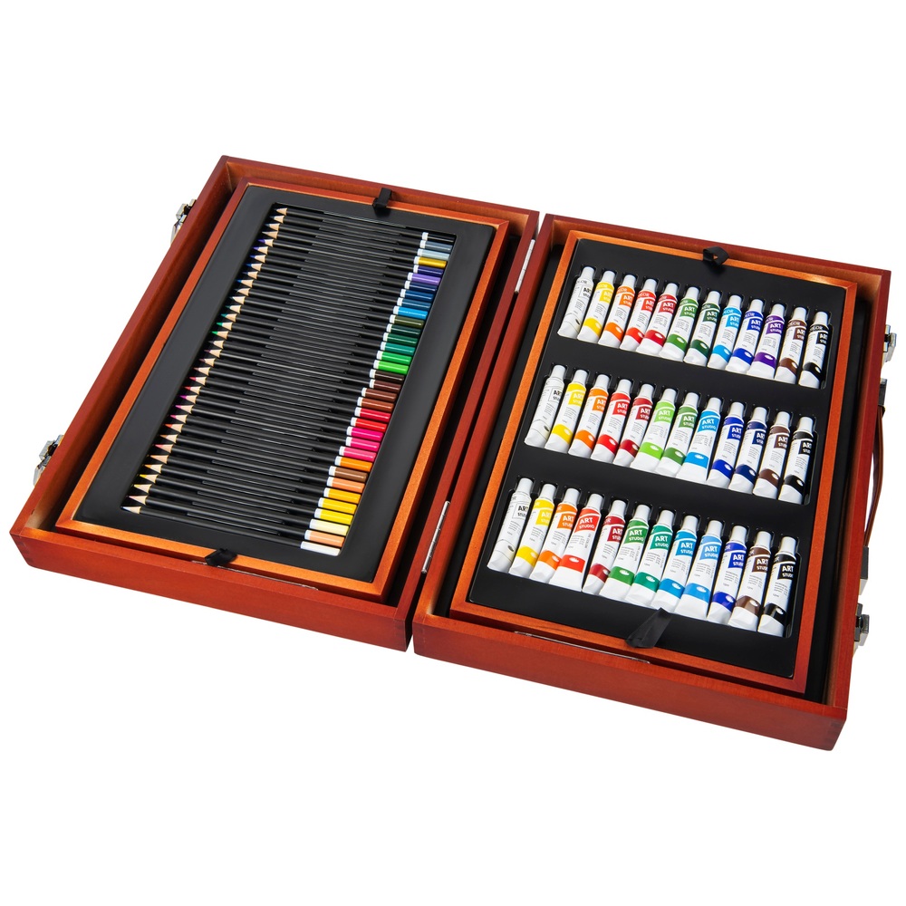 Flipkart.com | BIGWHEEL Color Art Set Box 46 Pcs Drawing Set Pencil Water &  Crayons and Sketch Colors - Color Set