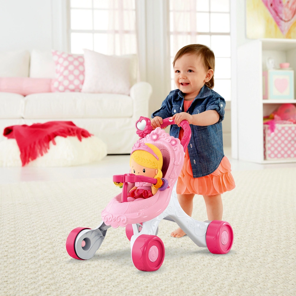 Fisher-Price Princess Mommy Baby Walker and Doll Set Smyths Toys UK