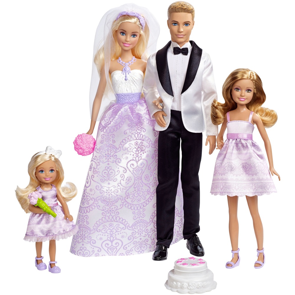 limiet steekpenningen Inactief Barbie poppen in droombruiloft-cadeauset met feestelijke kleding | Smyths  Toys Nederland