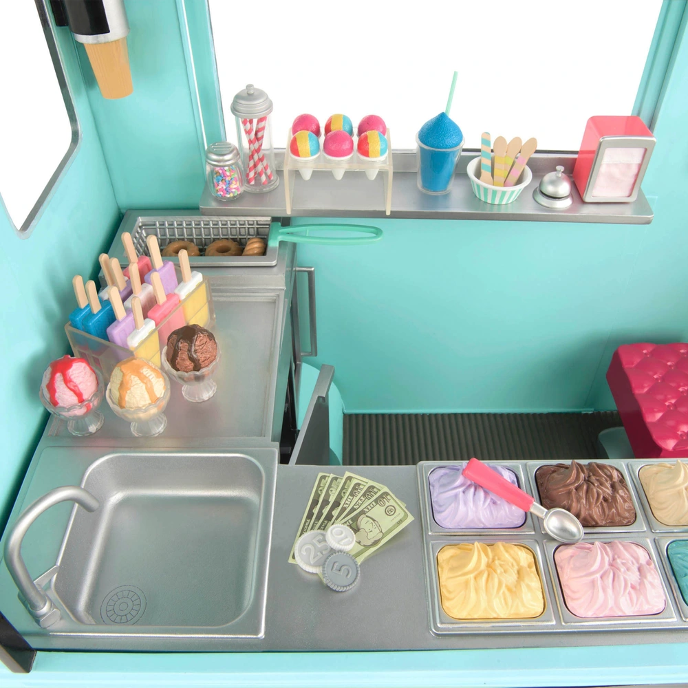 Our Generation Ice Cream Truck Sweet Stop Playset Smyths Toys