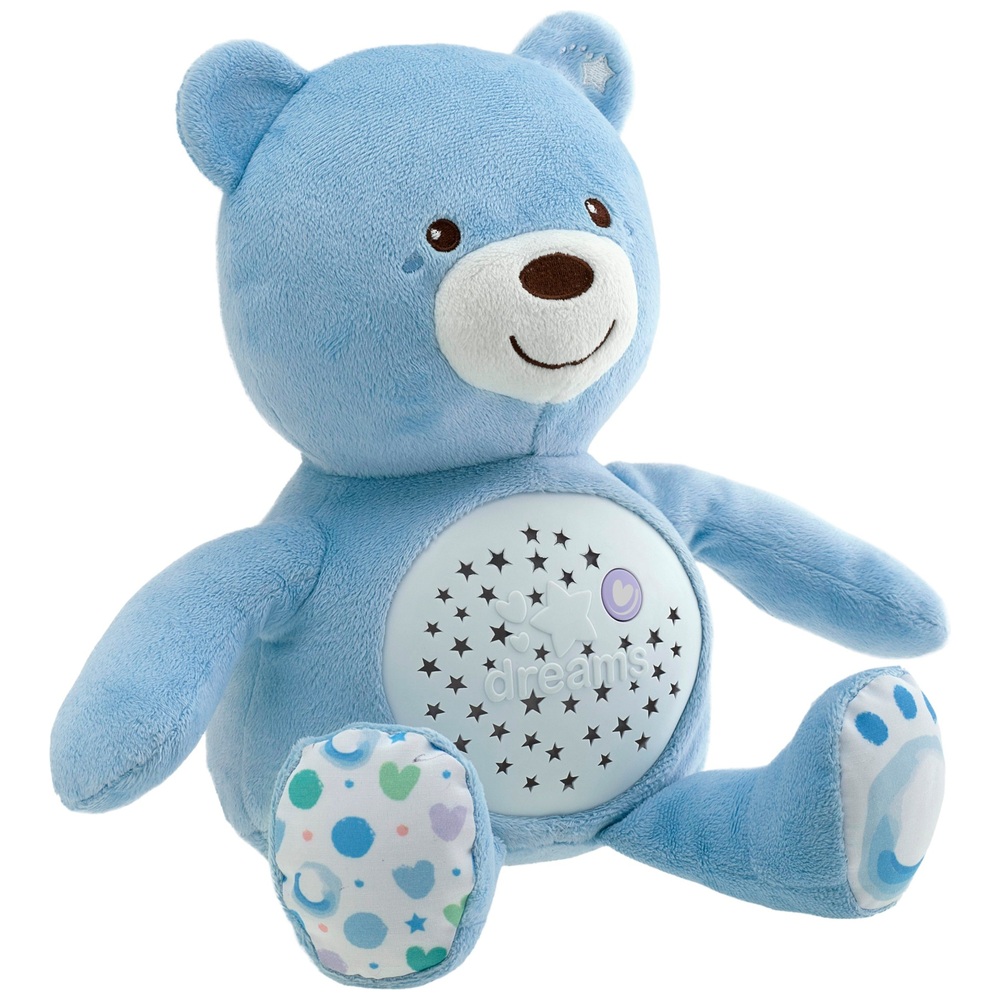 Chicco First Dreams Nachtlicht Baby Bär Spieluhr mit Sternenlicht Projektor  blau | Smyths Toys Schweiz