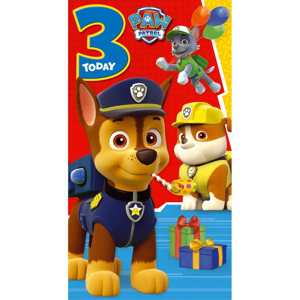 PAW Patrol Age 3 Birthday Card Assortment