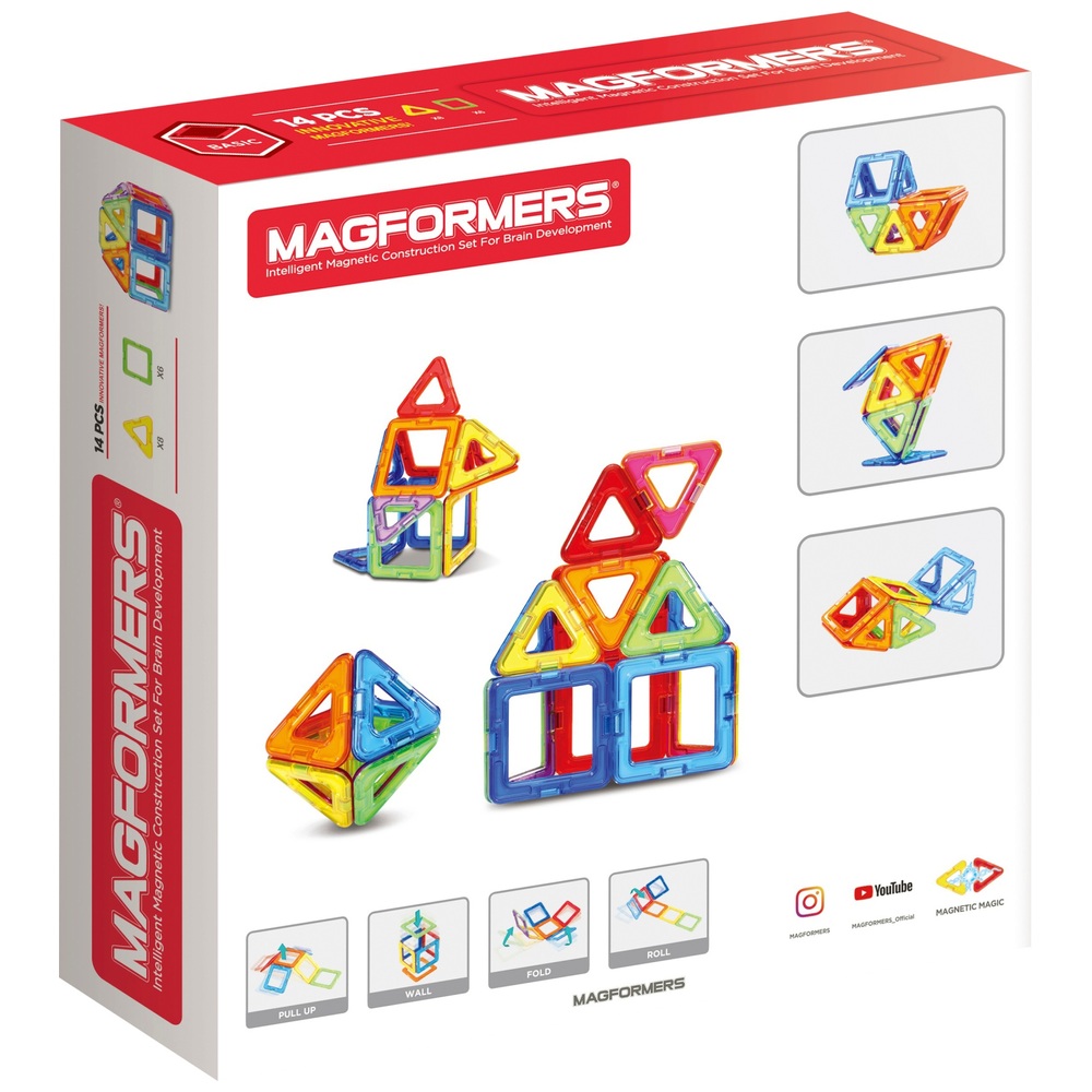 Ireland Piece Toys Magnetic Magformers Construction 14 Set Smyths |