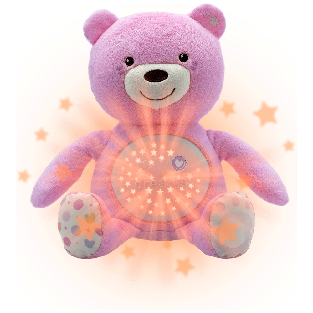 Baars Harnas Vooruitzien Chicco First Dreams Babybeer nachtlampje roze | Smyths Toys Nederland
