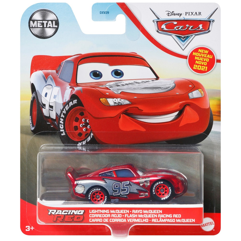 disney pixar cars lightning mcqueen with racing wheels