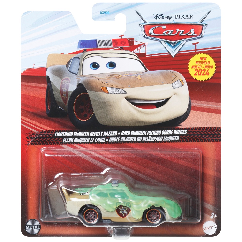 Disney Pixar Cars 1:55 Lightning McQueen Deputy Hazard Diecast Vehicle ...