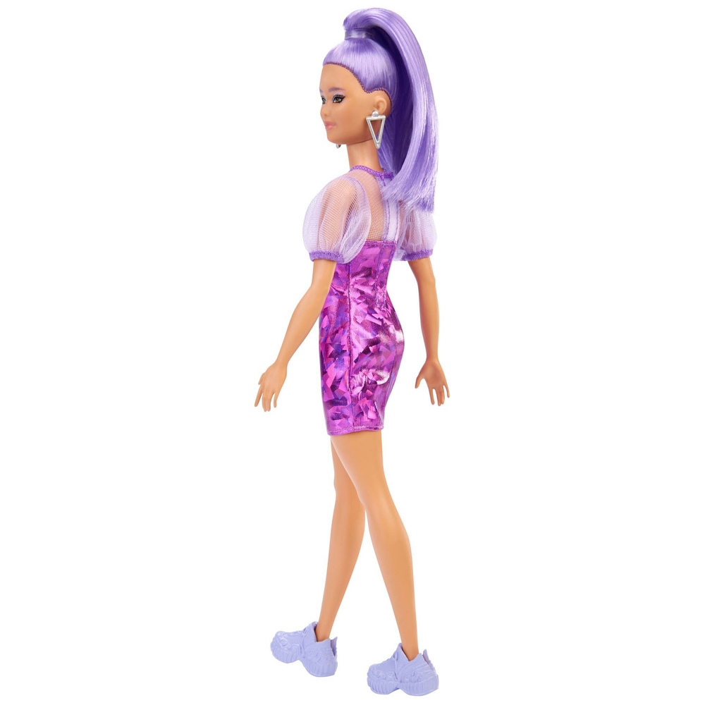 Barbie Fashionistas Doll 178 - Purple Metallic Dress | Smyths Toys UK