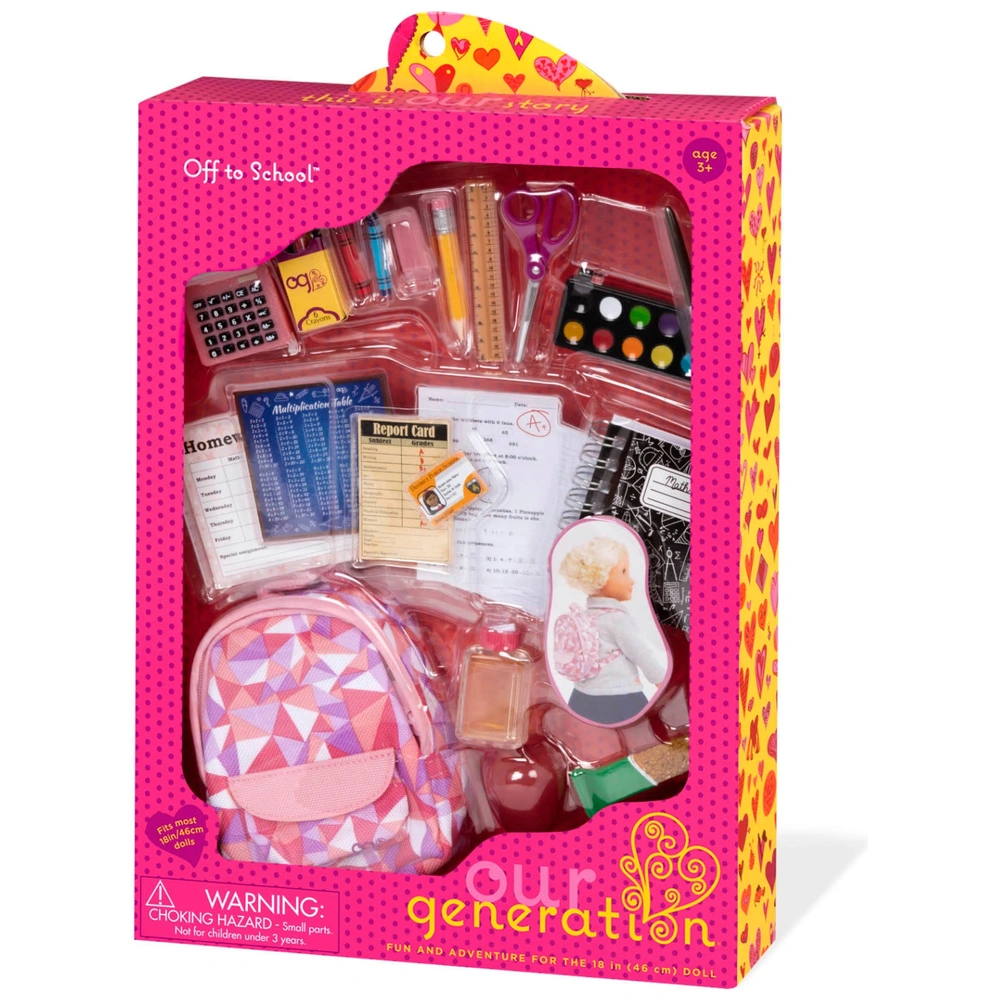 Our Generation School Supplies Off to School Accessory Set