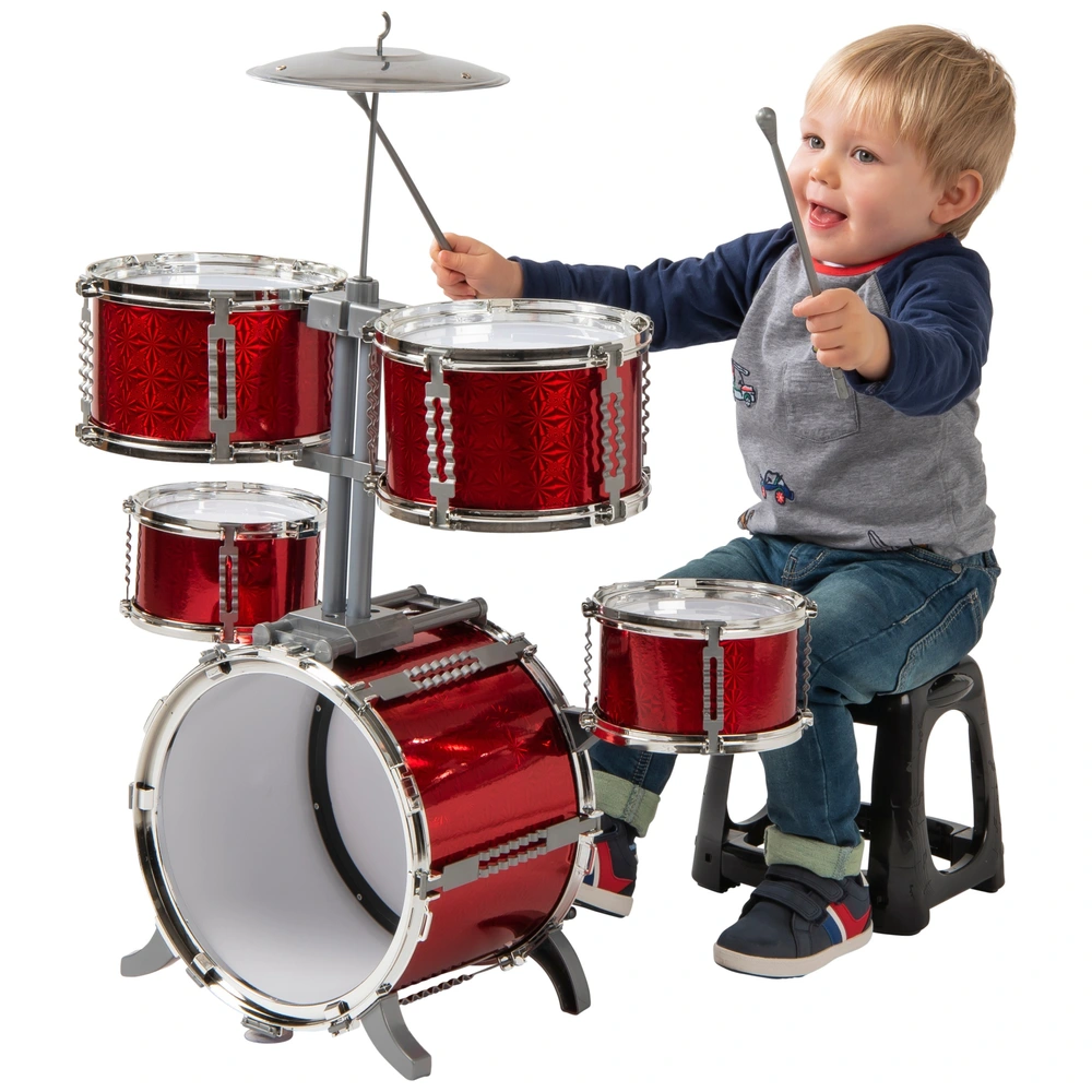 Rockstar Junior Drum Kit Red Piece Set