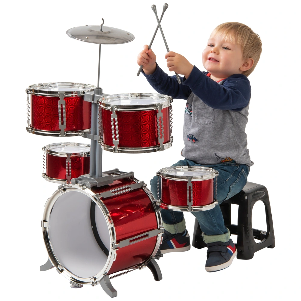 Rockstar Junior Drum Kit Red Piece Set
