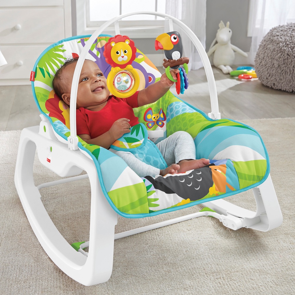 Fisher Price Infant To Toddler Rocker Green | Baby Bouncers | Smyths Toys  Ireland