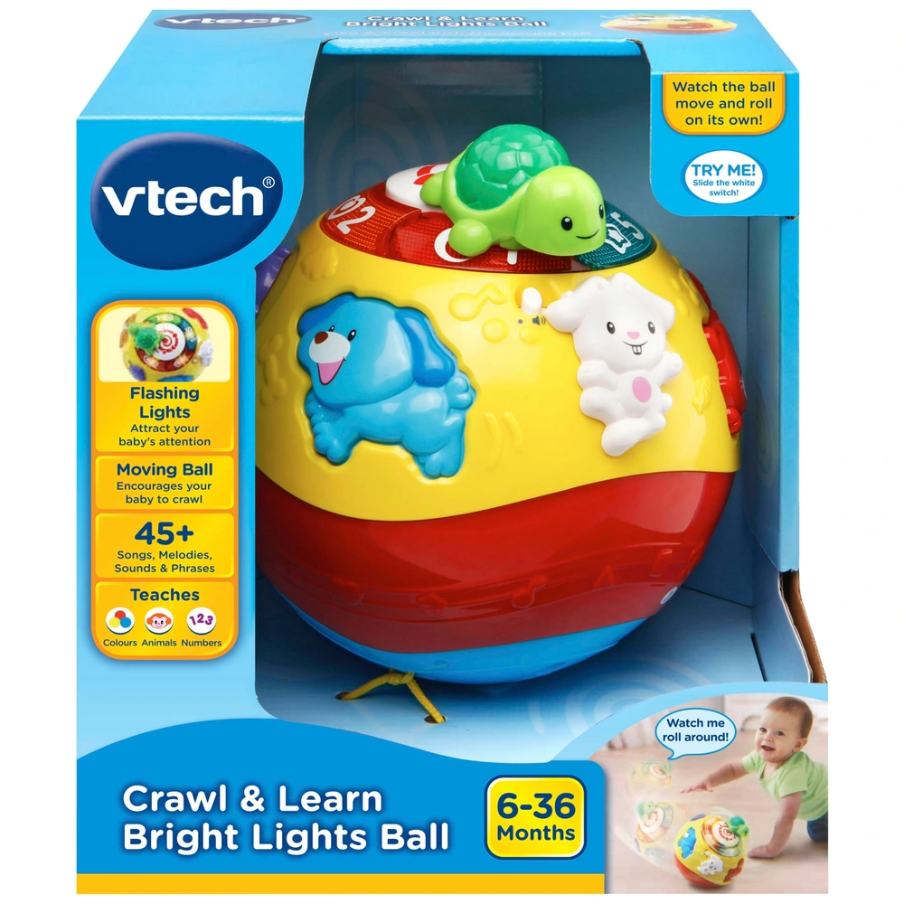 VTech Crawl Learn Bright Lights Ball Smyths Toys UK