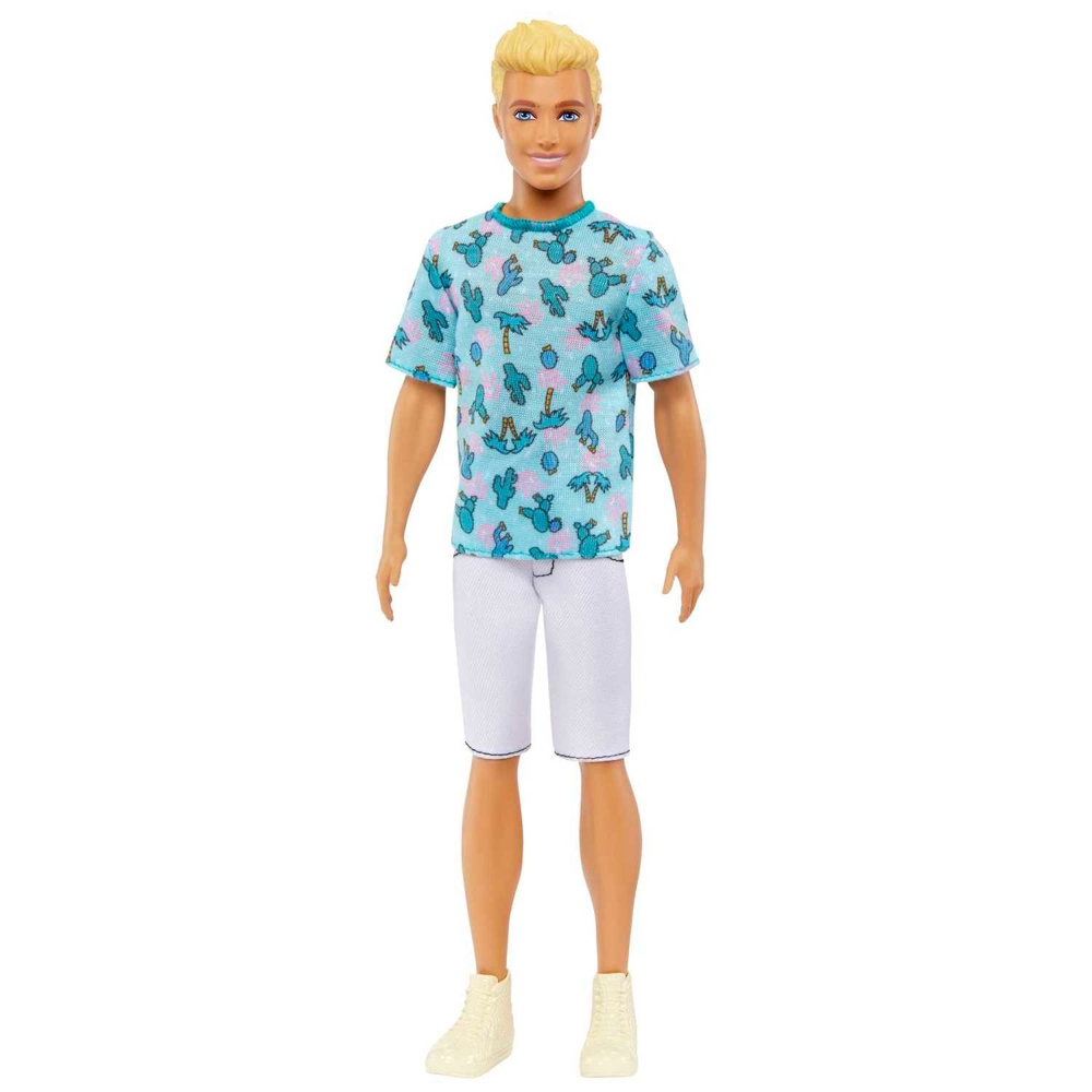 Ken Fashionista Doll 211 with Blonde Hair and Cactus Tee | Smyths Toys UK