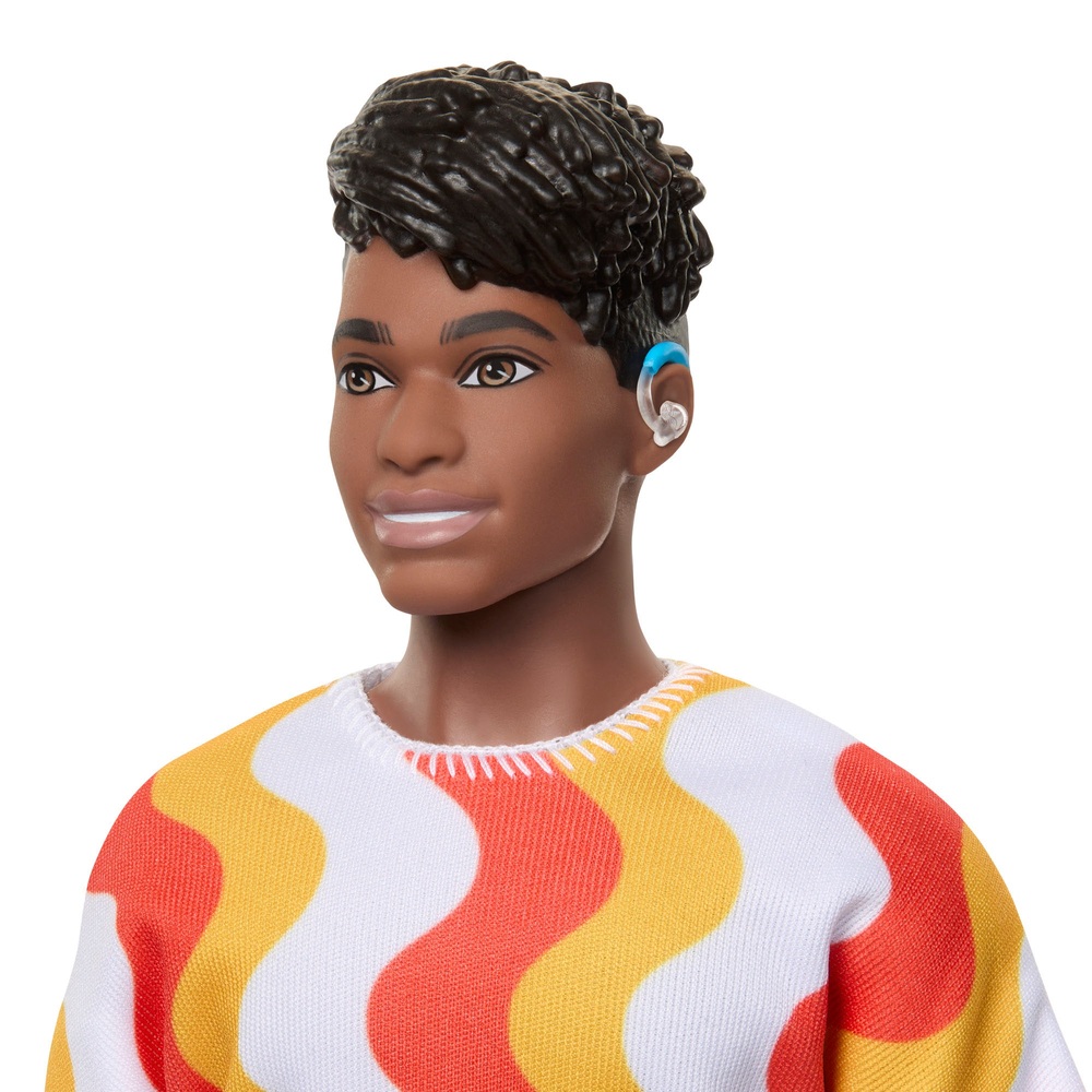 Barbie Fashionista Ken Doll 220 with Orange Wavy Tee Smyths Toys UK